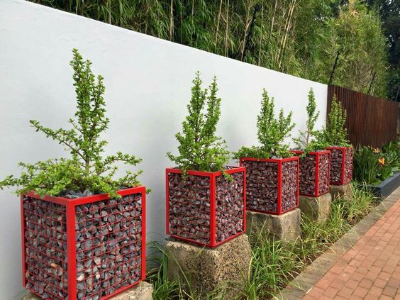 50 gabion flower planters