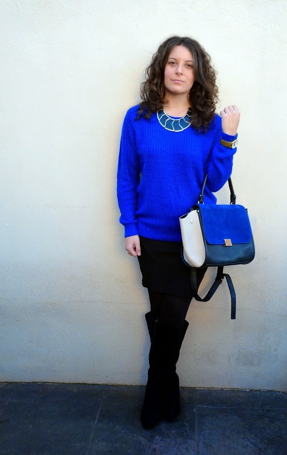 blue, azul, mi vestido azul, fashion blogger, castellón, celine bag, looks, style , moda 