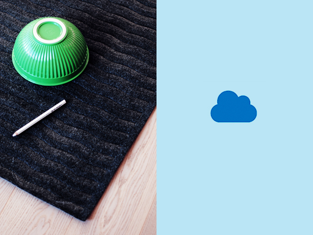 Felpudo diy con forma de nube