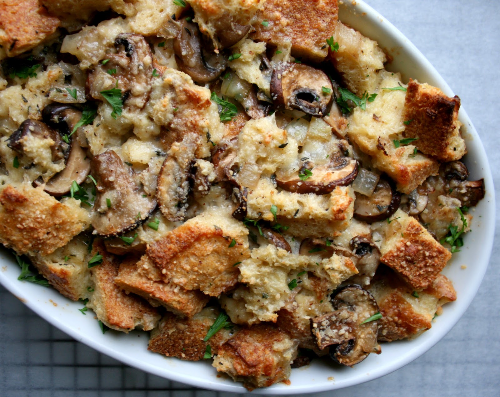BREANNA'S RECIPE BOX Mushroom Bread Pudding