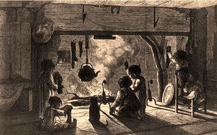 Arcano mistero: il natale di una volta Disegno Natale camino