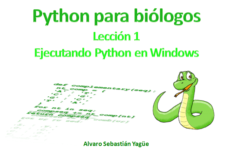 #!/perl/bioinfo: Curso de Python para biólogos - Lección 1. Ejecutando ...