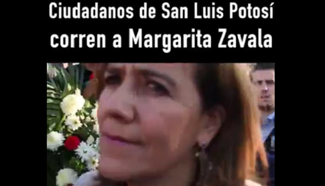 Humillan y le gritan asesina a Margarita Zavala durante su visita a San Luis Potosí