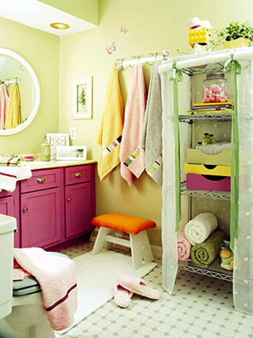 Decoración de la Casa: Ideas para el diseño del cuarto de baño de niñas