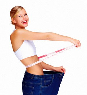 woman happy after losing weight