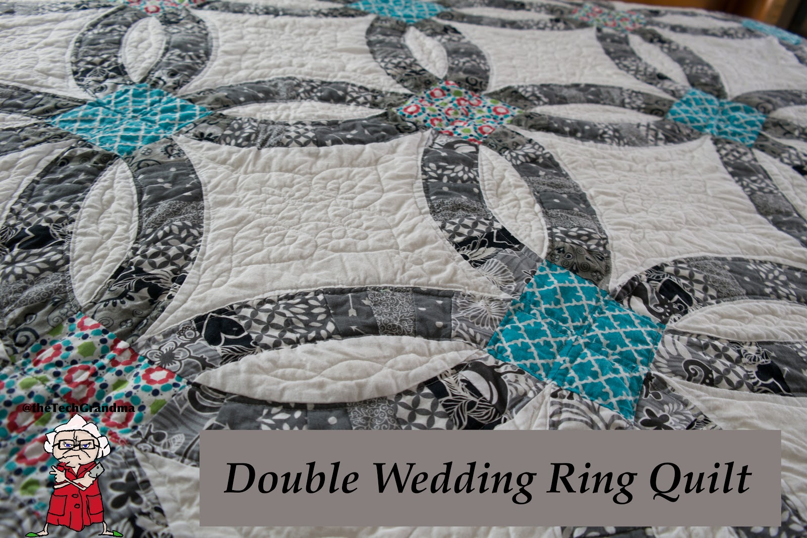 The Tech Grandma: double wedding ring quilt in 2 weeks