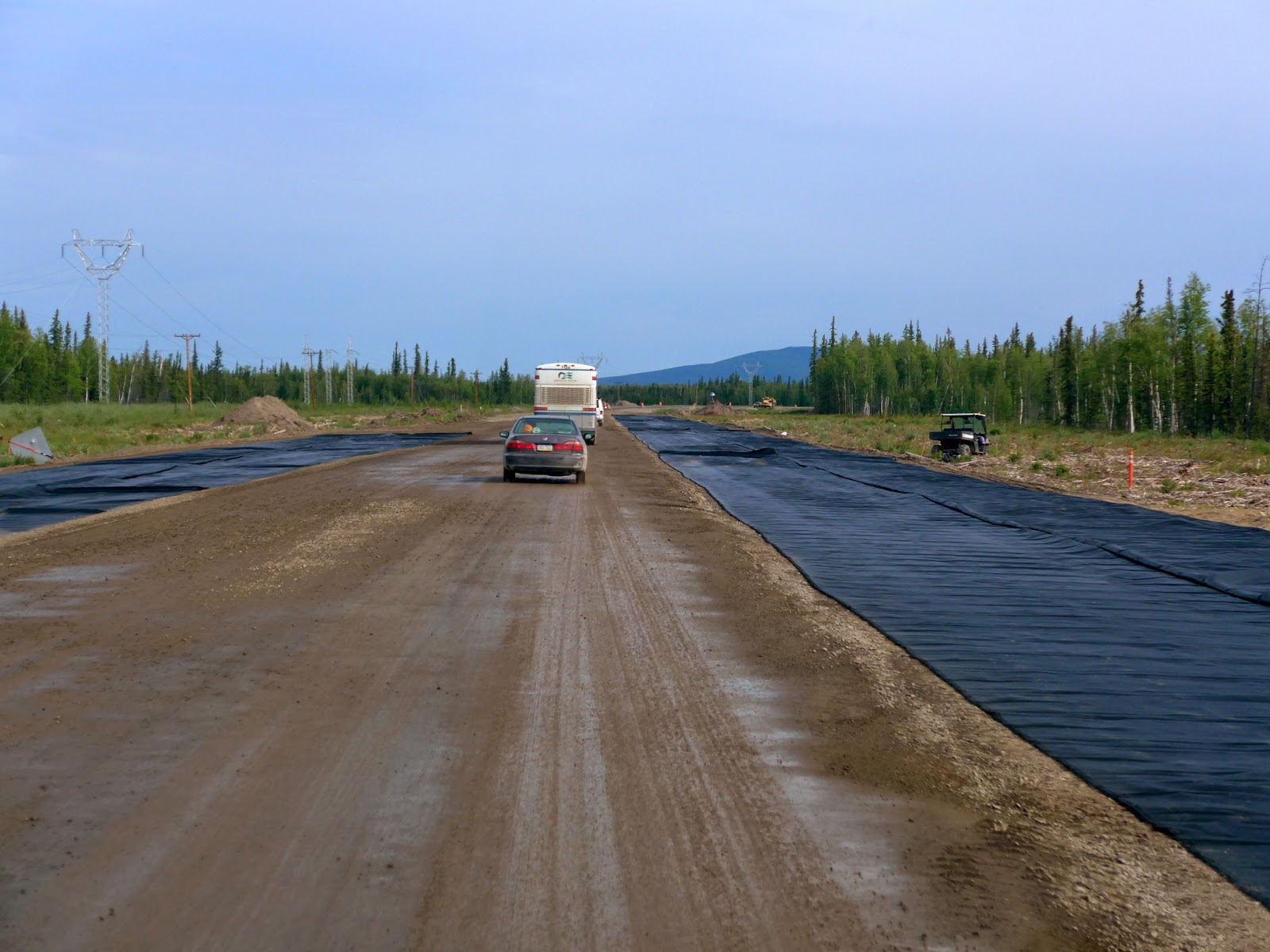 Road Construction north of Denali and south of Fairbanks.