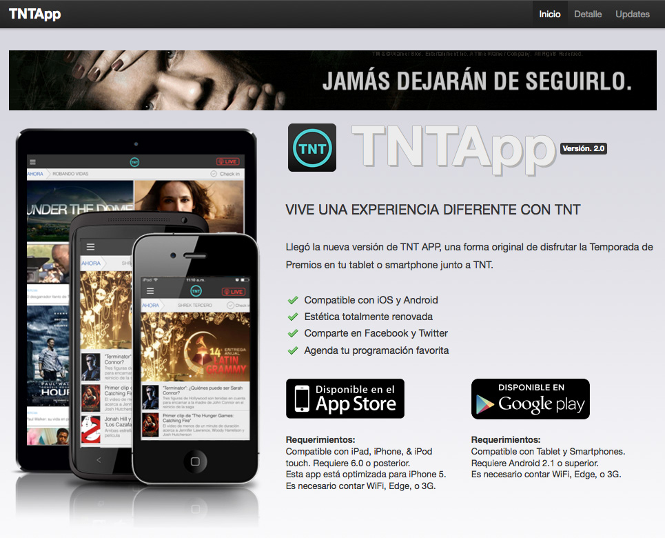 ¡Con TNT App disfruta de una nueva Temporada de Premios en TNT! - TVCinews