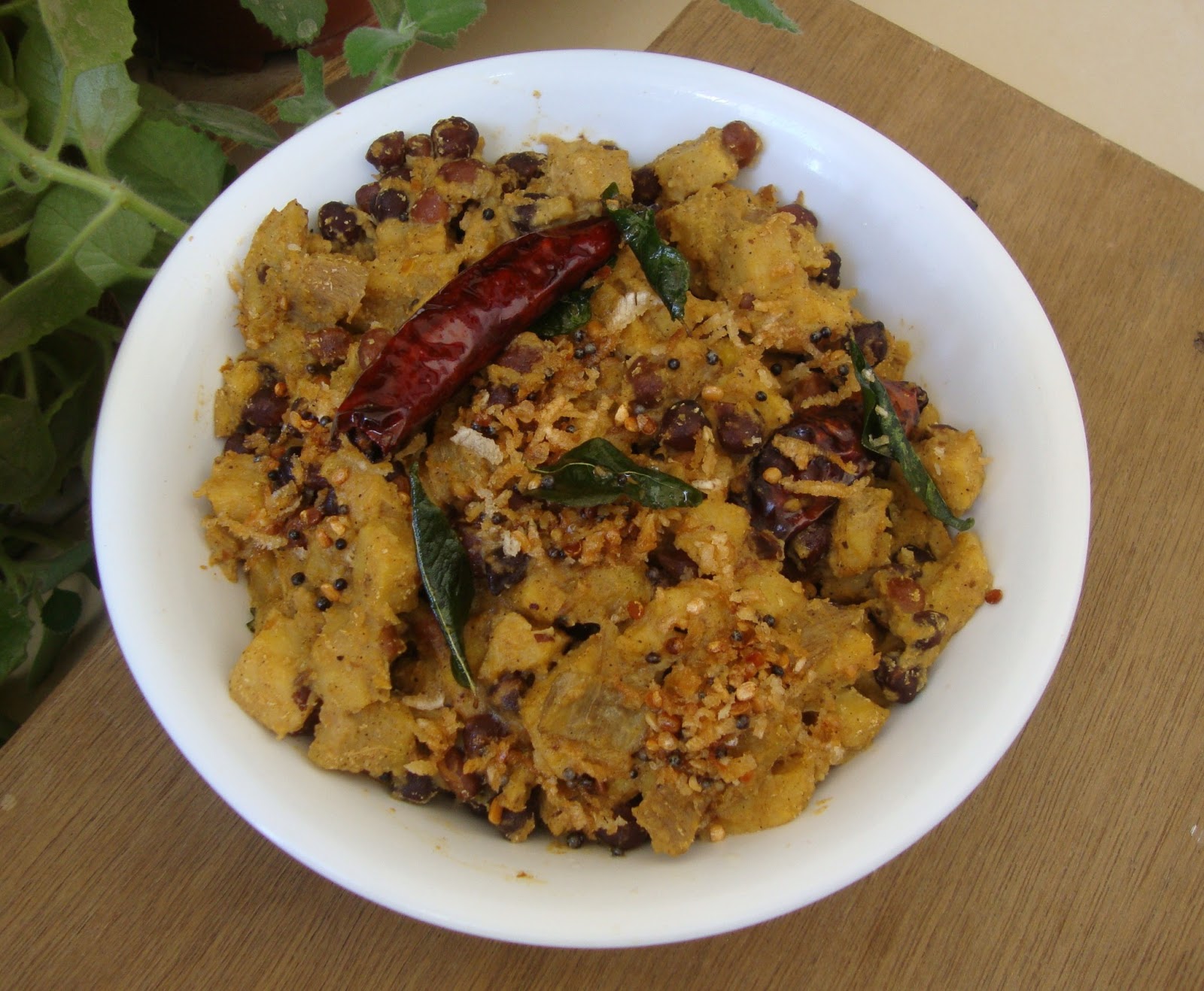 Poornima's Cook Book Kootu Curry (Black Channa,Yam and Raw Banana With