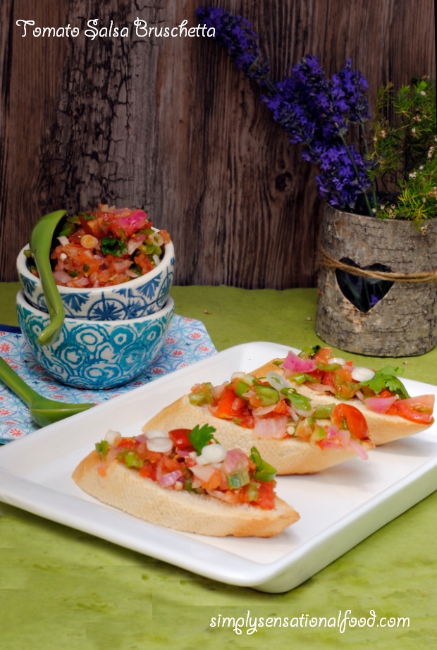 Tomato Salsa Bruschetta simply.food