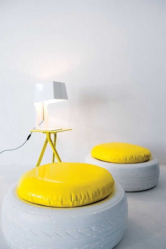 Un puff a partir de un viejo neumático