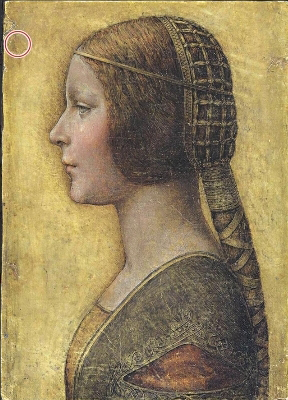 Leonardo da Vinci's La Bella Principessa, marked the fingerprint.