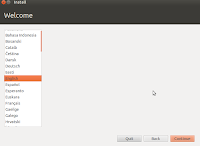 Welcome screen. Select language ubuntu 12.04 installation Welcome screen. Select language ubuntu 12.04 installation