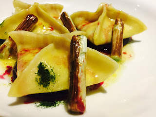 Pecorino Romano and mango samosas Pecorino Romano and mango samosas