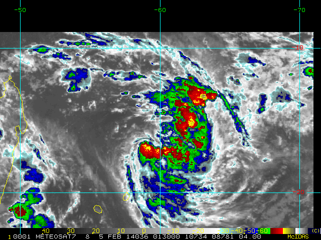 Image satellite tempête tropicale modérée Edilson