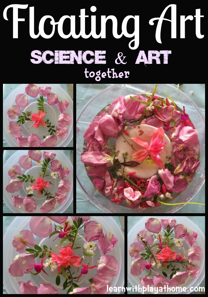 Learn with Play at Home Floating Art (Art and Science Combined)