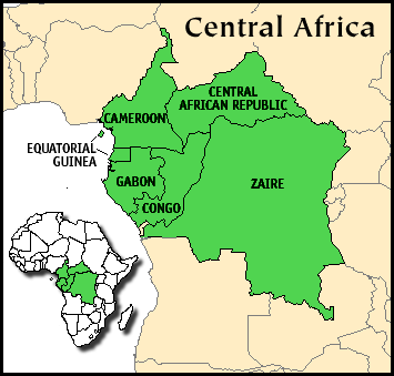 Central Africa Map Pictures