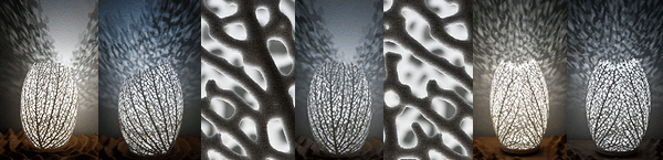 Hyphae Lamp unique pattern