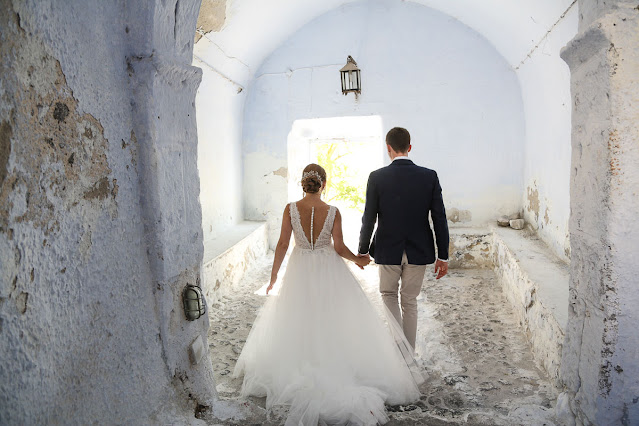 Destination Wedding of Khristina & Josef in Santorini - Santo winery