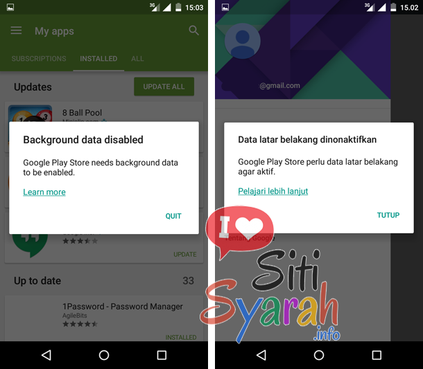 mengatasi playstore background data disabled androd