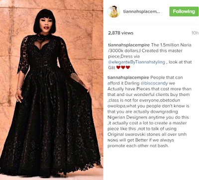 Toyin Lawani's 1.5 Million Naira dress