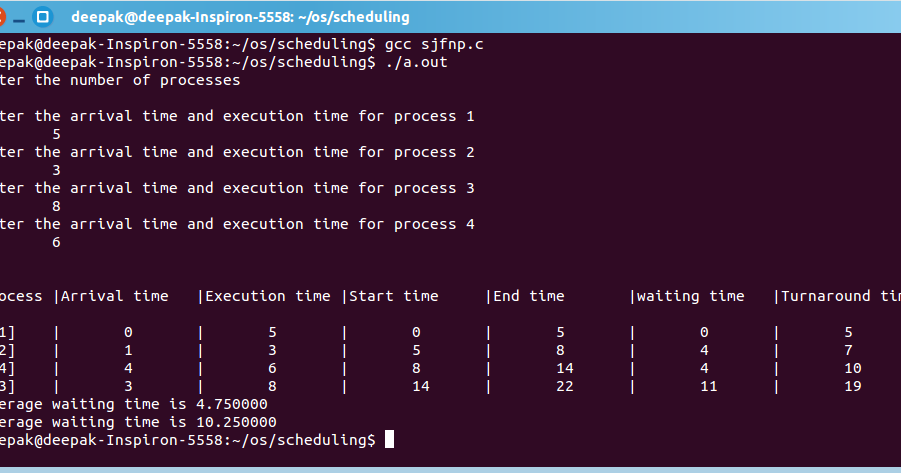 Lab programs for CSE Students: C program for non-preemptive SJF CPU ...