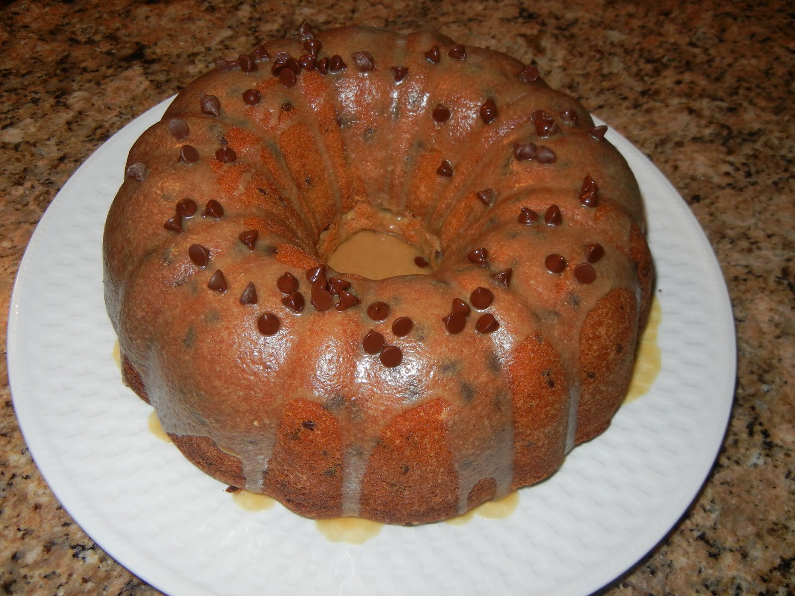 Lacefields in Love Chocolate Chip Peanut Butter Pound Cake with
