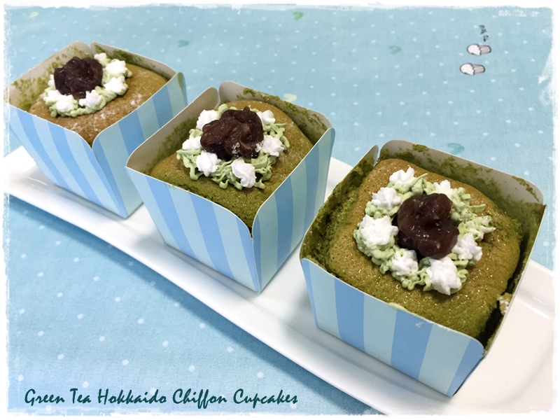 Tested & Tasted Green Tea Hokkaido Chiffon Cupcakes