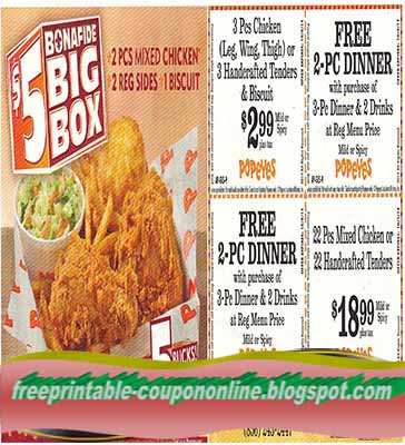 Popeyes printable coupons april 2018