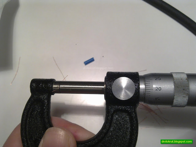 Замер проволоки из жилы гибкого кабеля КГт сечением 1 мм2