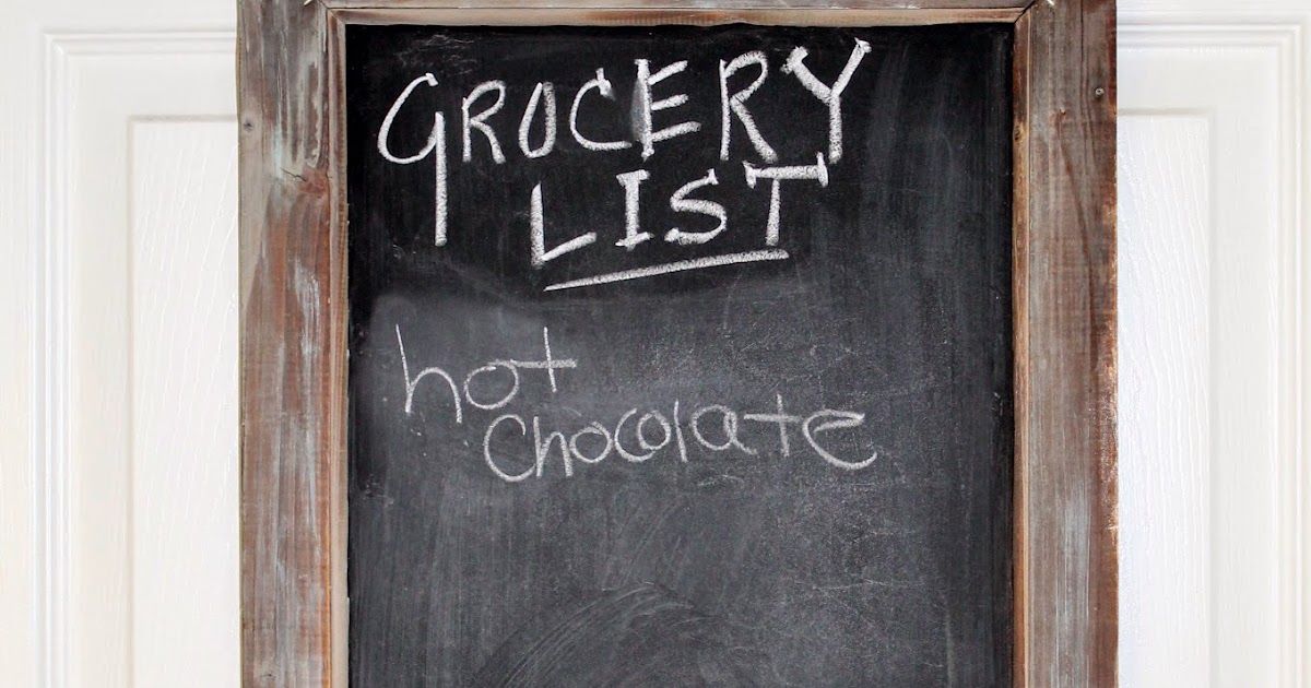 Grocery List Chalkboard Love My Simple Home
