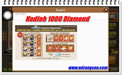 Event Kali Ini Bisa Mendapatkan 1000 Diamond Mantap