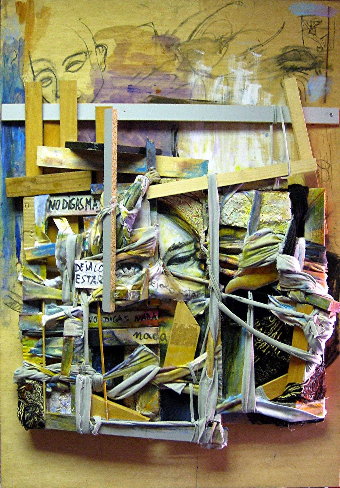 El pez de madera. Obra en proceso de Juan Sánchez Sotelo.