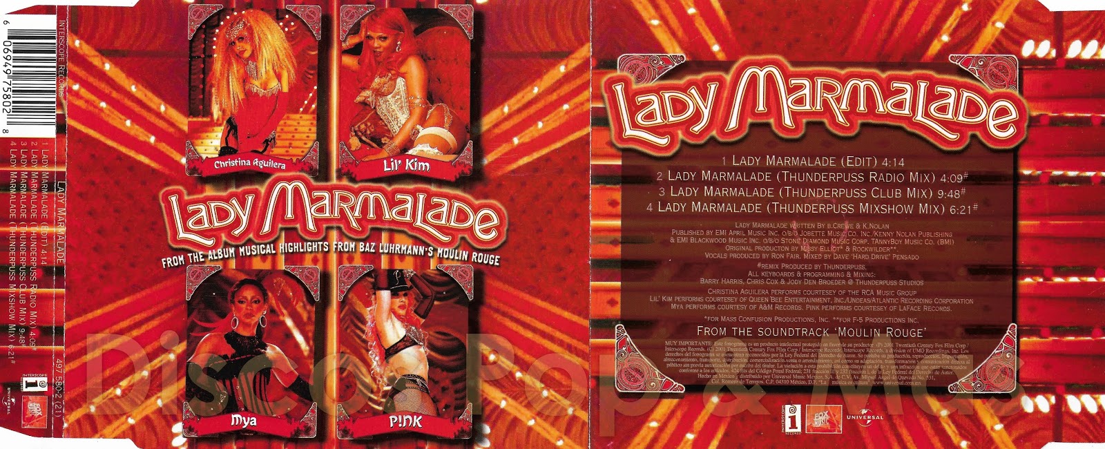 Discos Pop & Mas Christina Aguilera, Lil' Kim, Mýa & P!nk Lady