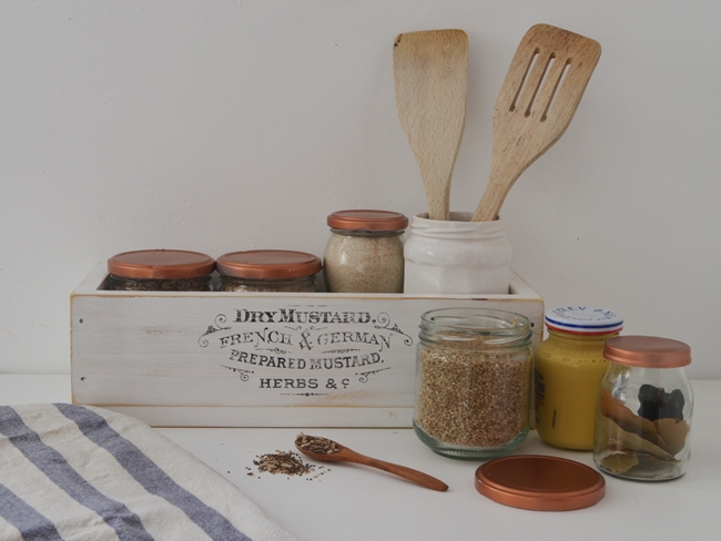 Tapas de frascos color cobre Mini DIY / Vero Palazzo - Home Deco