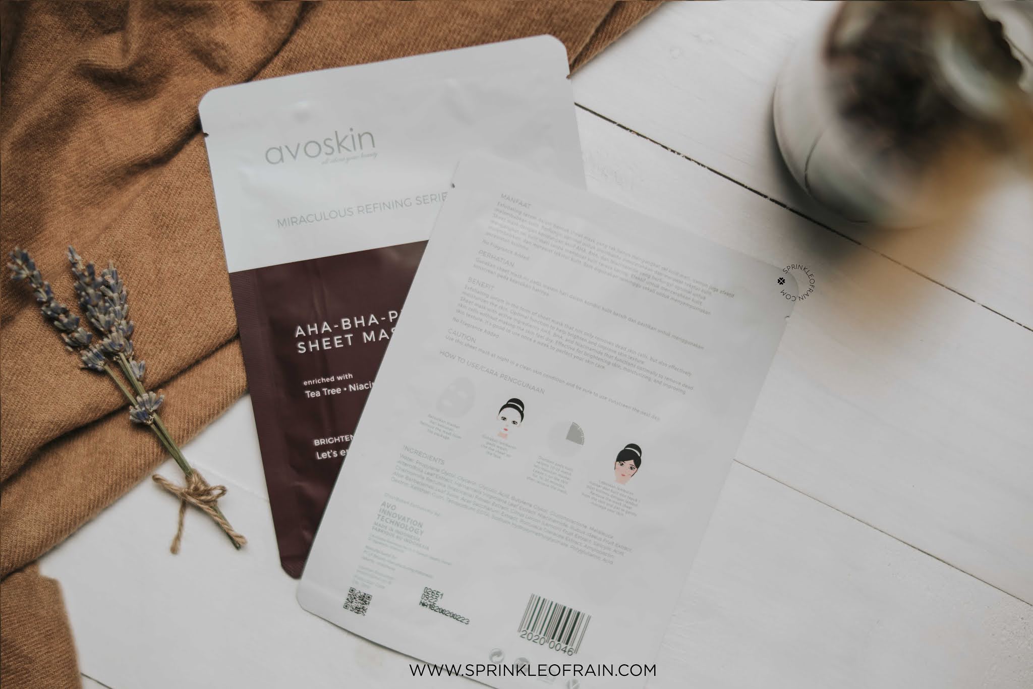[REVIEW] Avoskin Retinol Sheet Mask dan AHABHAPHA Sheet Mask