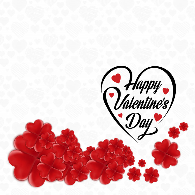 Happy Valentine's Day Flower Frame Free Vector