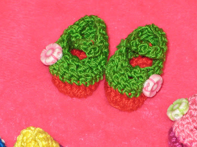 Mary Jane crochet shoes