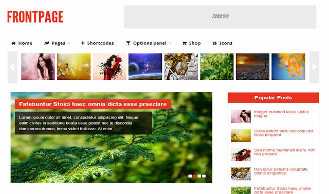 Frontpage Blogger Theme