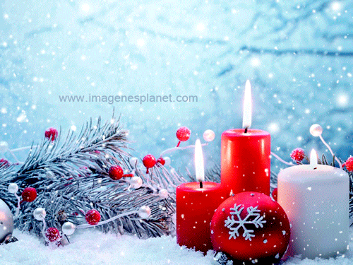  Imagenes de nieve y velas animadas para navidad
