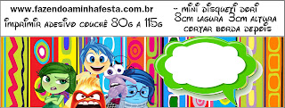 Cumpleaños de Del Revés: Etiquetas para Candy Bar para Imprimir Gratis. Etiquetas para Imprimir Gratis de Del Revés.