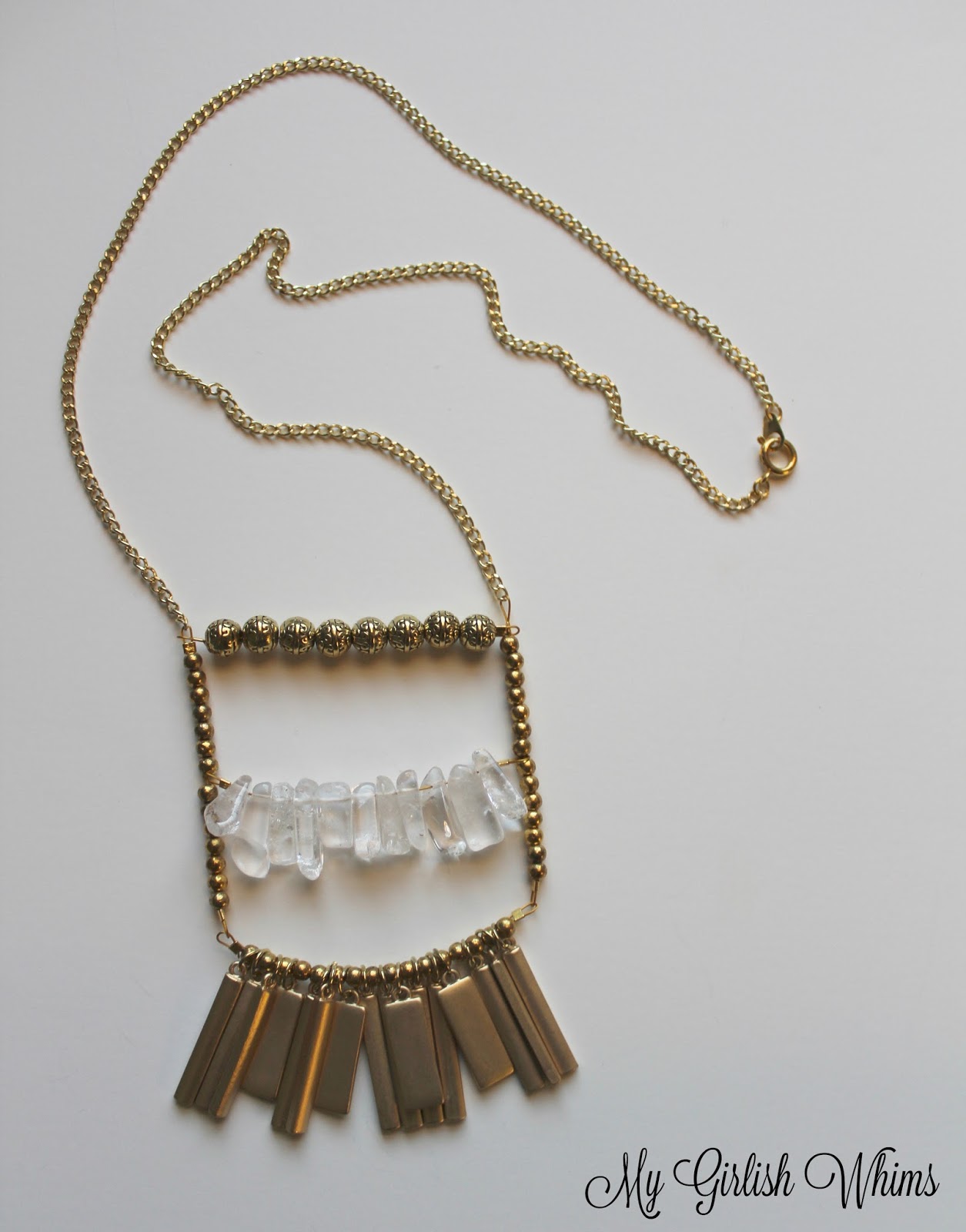 Gold Pearl and Ribbon Necklace Tutorial - My Girlish Whims