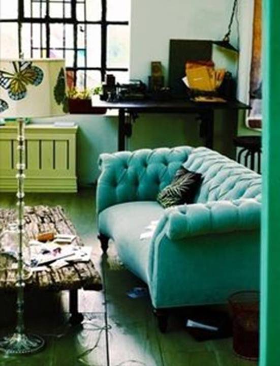 Brilliant Turquoise  Furniture And Painting  Interior House 
