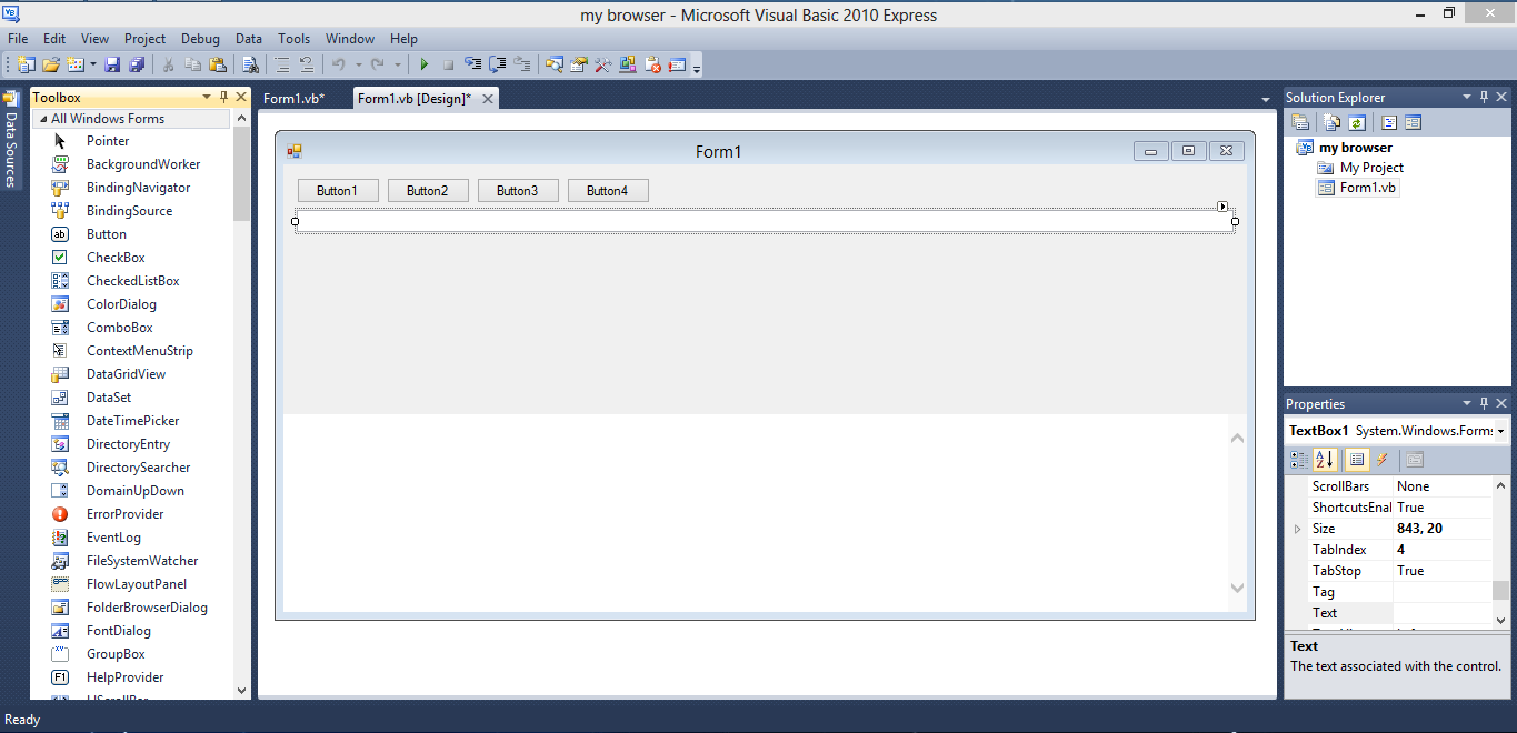 how to make your own browser in VB