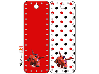 Big Hero 6: Imprimibles gratis para fiestas. Marcapaginas para imprimir gratis de Big Hero 6.