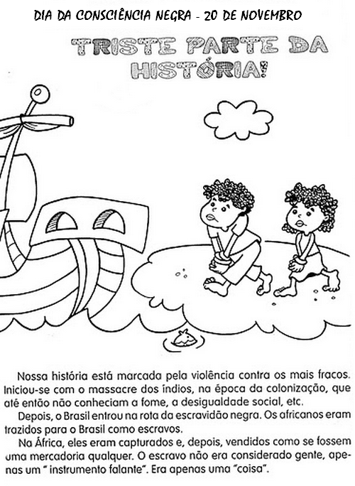 atividades consciÊncia negra desenhos colorir pintar imprimir sÓ