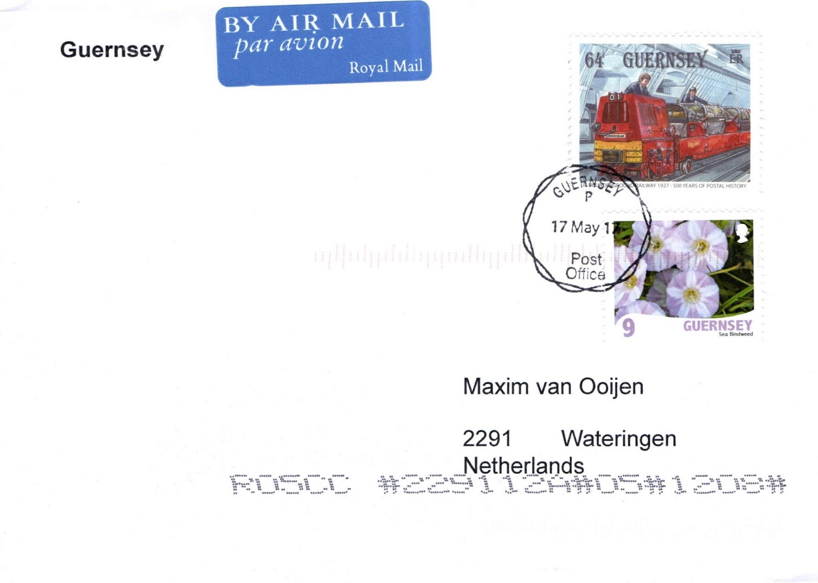 World envelope collection Guernsey