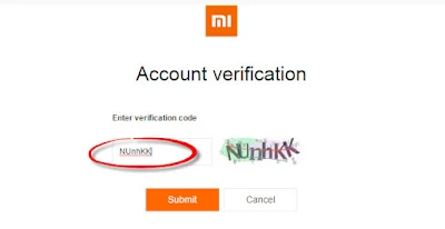 Verification Code - Mi Account - Xiomi Tips