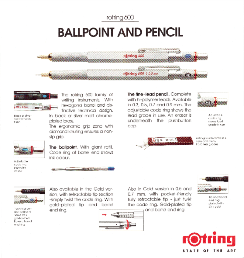 Partial rOtring catalogue 1992 | rOtAddict