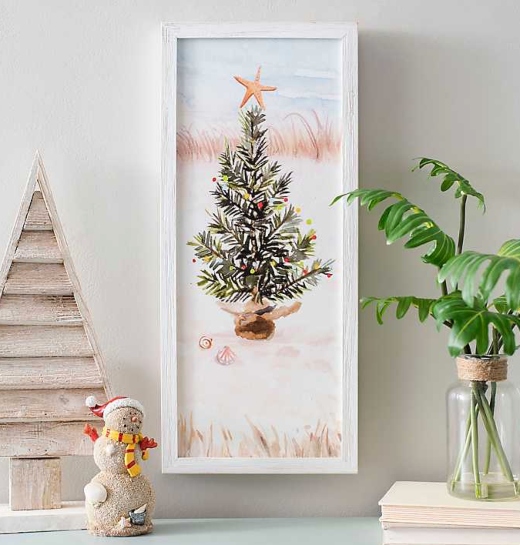 Coastal Christmas Tree Art